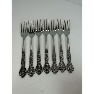 MSI Merchandise Service Versailles Pattern Stainless Steel Salad Forks Set Of 7